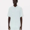 ”Kenzo Cartoon” broderad kortärmad skjorta i stone bleach-chambray ”Kenzo Cartoon” broderad kortärmad skjorta i stone bleach-chambray