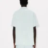 ”Kenzo Cartoon” broderad kortärmad skjorta i stone bleach-chambray ”Kenzo Cartoon” broderad kortärmad skjorta i stone bleach-chambray
