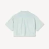 ”Kenzo Cartoon” broderad kortärmad skjorta i stone bleach-chambray ”Kenzo Cartoon” broderad kortärmad skjorta i stone bleach-chambray
