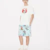 Kenzo Cartoon’ elastiska shorts i bomullsseersucker