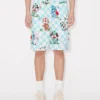Kenzo Cartoon’ elastiska shorts i bomullsseersucker