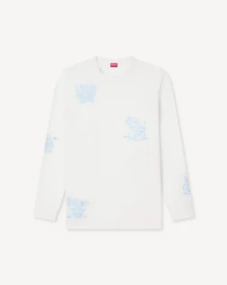Kenzo Cartoon’ konturerad, avslappnad långärmad T-shirt i bomull