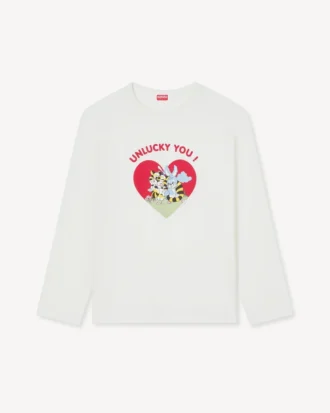 Kenzo Cartoon’ långärmad T-shirt i bomull