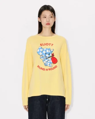 Kenzo Cartoon’ långärmad T-shirt i bomull