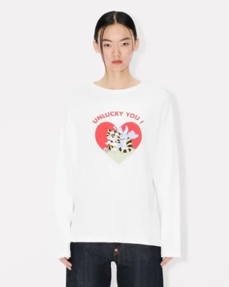 Kenzo Cartoon’ långärmad T-shirt i bomull