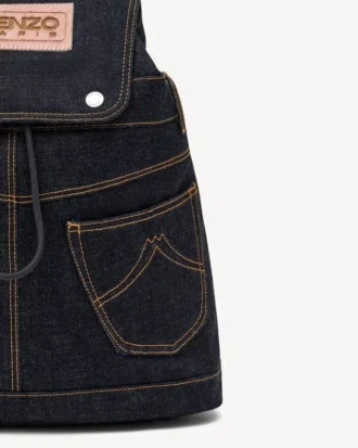 Kenzo Five Pockets-ryggsäck i denimliknande twill