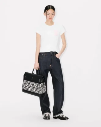 Kenzo Holdall-väskan i canvas och läder