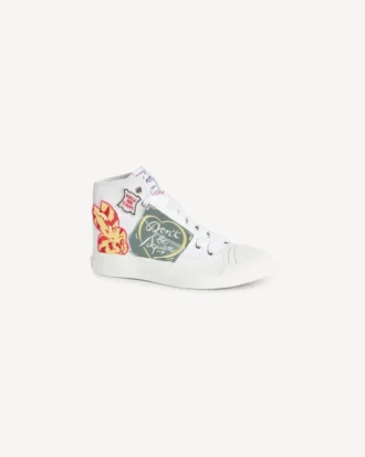 Kenzo Hoshi’ höga sneakers i bomullscanvas