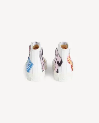 Kenzo Hoshi’ höga sneakers i bomullscanvas