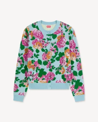 Kenzo-kofta med blommönster i bomullsull Kenzo-kofta med blommönster i bomullsull