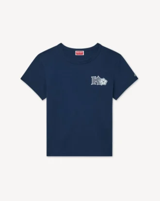 Kenzo Paris Emblem’ broderad T-shirt i bomull med smal passform