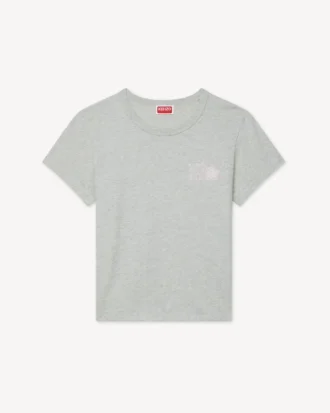 Kenzo Paris Emblem’ broderad T-shirt i bomull med smal passform