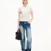 Kenzo Paris Emblem’ broderad T-shirt i bomull med smal passform Kenzo Paris Emblem’ broderad T-shirt i bomull med smal passform