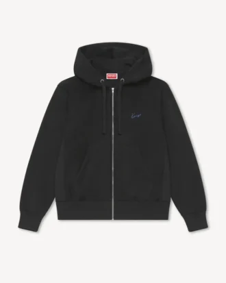 Kenzo Signature’ broderad hoodie med dragkedja i bomull Kenzo Signature’ broderad hoodie med dragkedja i bomull