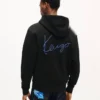 Kenzo Signature-broderad hoodie med dragkedja i bomull Kenzo Signature-broderad hoodie med dragkedja i bomull