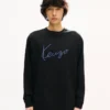”Kenzo Signature” broderad långärmad T-shirt i bomull ”Kenzo Signature” broderad långärmad T-shirt i bomull