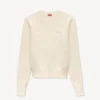 ”Kenzo Signature” broderad, löst stickad tröja i bomull och ull ”Kenzo Signature” broderad, löst stickad tröja i bomull och ull