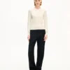 ”Kenzo Signature” broderad, löst stickad tröja i bomull och ull ”Kenzo Signature” broderad, löst stickad tröja i bomull och ull