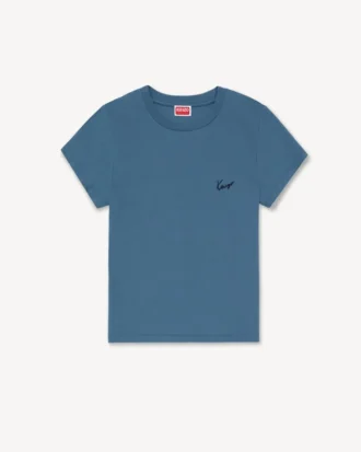 Kenzo Signature broderad T-shirt i bomull