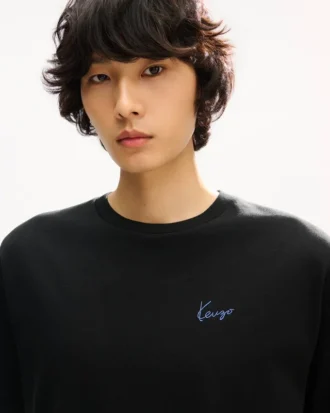 Kenzo Signature broderad T-shirt i bomull