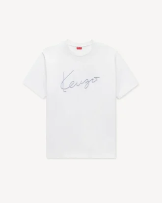 Kenzo Signature broderad T-shirt i bomull