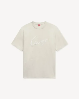 Kenzo Signature broderad T-shirt i bomull
