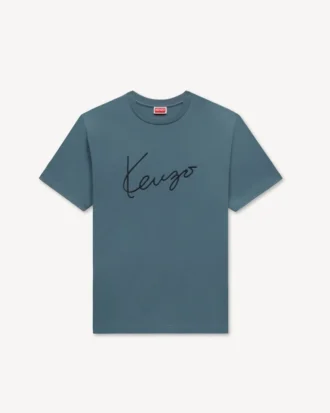 Kenzo Signature broderad T-shirt i bomull