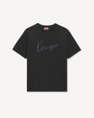 Kenzo Signature broderad T-shirt i bomull