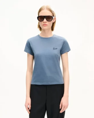 Kenzo Signature broderad T-shirt i bomull