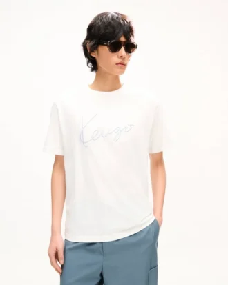 Kenzo Signature broderad T-shirt i bomull