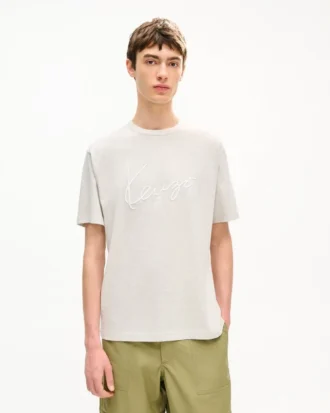 Kenzo Signature broderad T-shirt i bomull