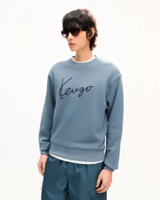 Kenzo Signature’ broderad tröja i bomull