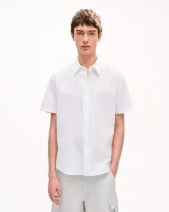 ’Kenzo Signature’ casual kortärmad skjorta i seersucker-bomull