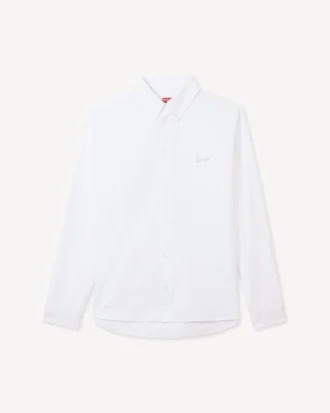 ”Kenzo Signature” casualskjorta i seersucker-bomull