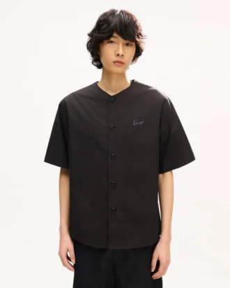 Kenzo Signature’ kortärmad basebollskjorta i bomullspoplin Kenzo Signature’ kortärmad basebollskjorta i bomullspoplin