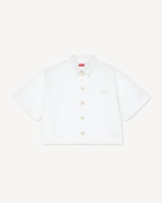 ”Kenzo Signature” kortärmad skjorta i bomullspoplin