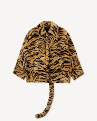 Kenzo Tiger’ oversized-kappa i fuskpäls
