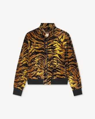 Kenzo Tiger-träningsjacka i sammetjacquard