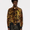 Kenzo Tiger-träningsjacka i sammetjacquard