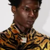 Kenzo Tiger-träningsjacka i sammetjacquard
