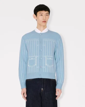 Kenzo Trompe L’oeil-kofta i bomull och ull