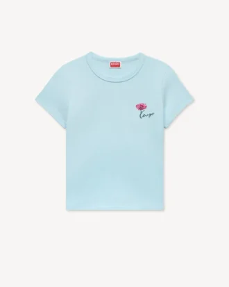 Kenzo Tulip’ broderad T-shirt i bomull
