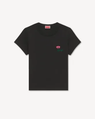 Kenzo Tulip’ broderad T-shirt i bomull