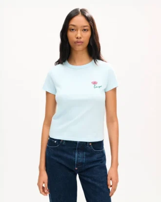 Kenzo Tulip’ broderad T-shirt i bomull