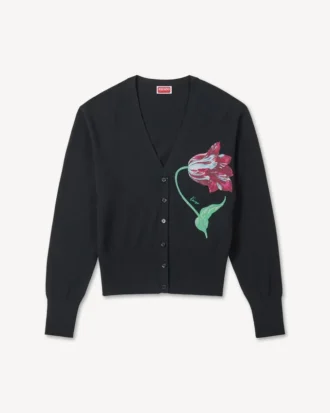 Kenzo Tulip-kofta i bomullsull Kenzo Tulip-kofta i bomullsull