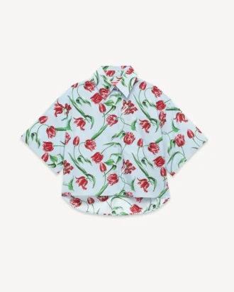 Kenzo Tulip kortärmad skjorta i poplinbomull Kenzo Tulip kortärmad skjorta i poplinbomull