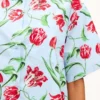Kenzo Tulip kortärmad skjorta i poplinbomull Kenzo Tulip kortärmad skjorta i poplinbomull