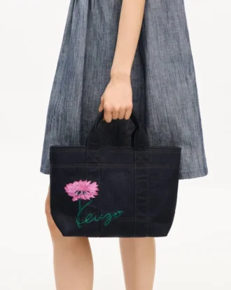 Kenzo Tulip’ liten tygväska i denimliknande twill Kenzo Tulip’ liten tygväska i denimliknande twill