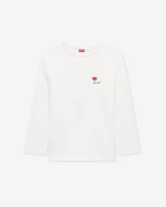 Kenzo Tulip’ långärmad avslappnad T-shirt i bomull Kenzo Tulip’ långärmad avslappnad T-shirt i bomull