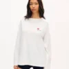 Kenzo Tulip’ långärmad avslappnad T-shirt i bomull Kenzo Tulip’ långärmad avslappnad T-shirt i bomull
